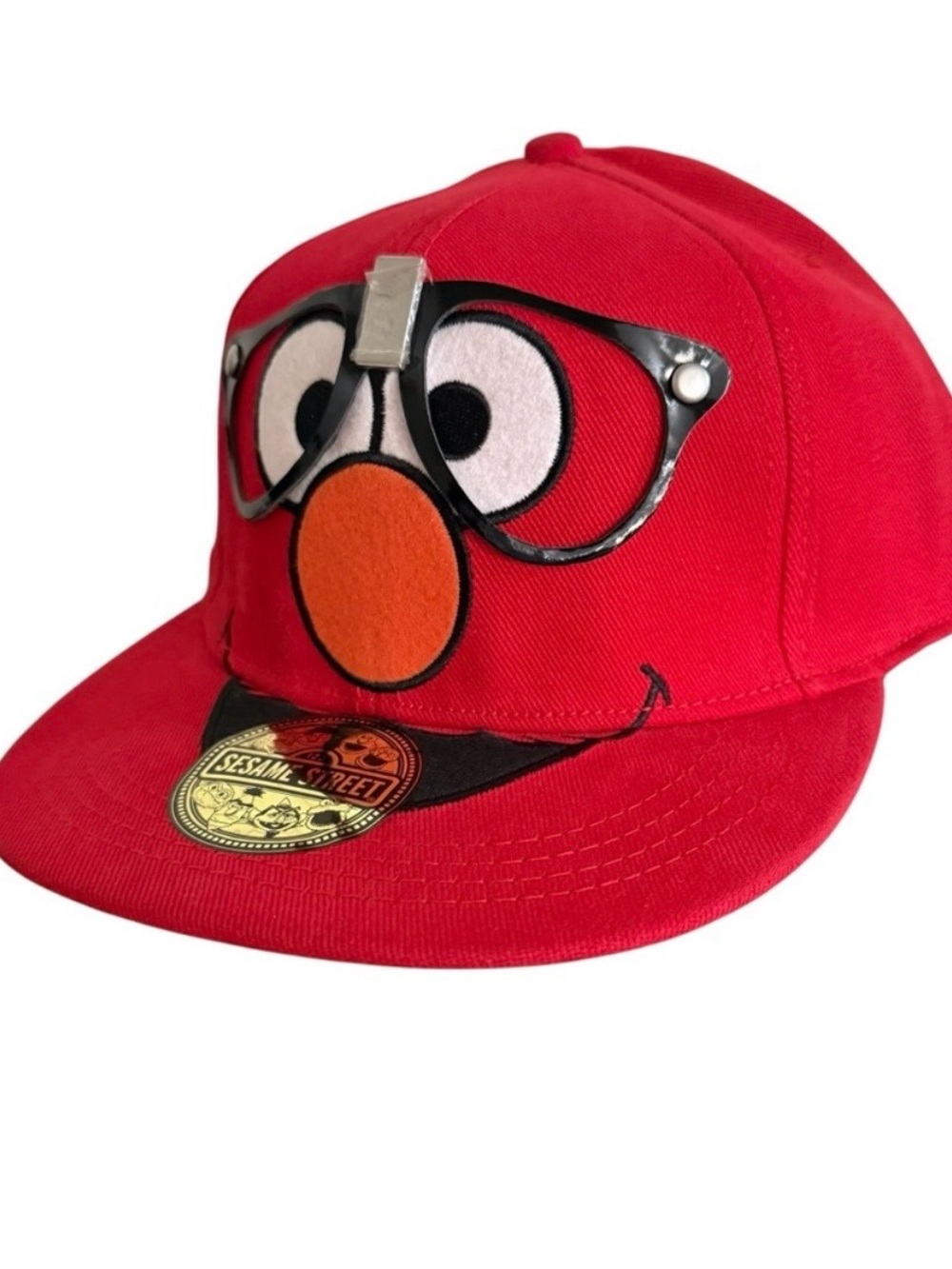 Sesame Street Elmo Adult Fitted Ball Cap Red Men’s & Women’s Hat Y2K